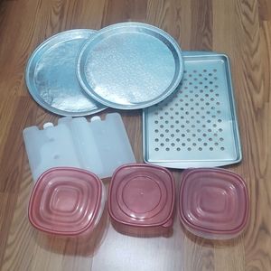8 pc kitchen extras lot storage container ice pack